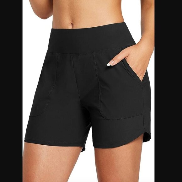 Baleaf Swim Board Shorts 2XL NWT 5" High Waisted Quick Dry Beach Pool Swim Ocean - Picture 1 of 7